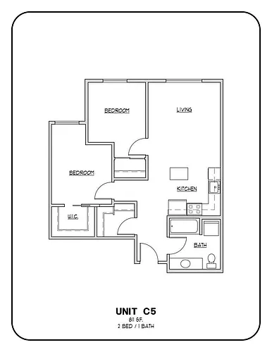 Floor plan Two Bedroom