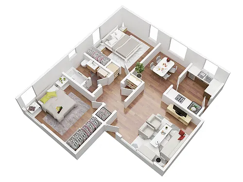 Floor plan Malibu Bungalow
