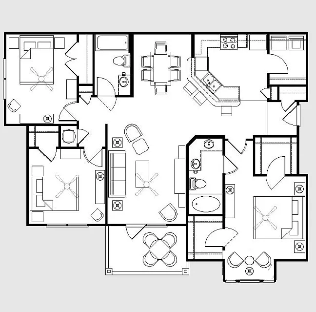 Floor plan 3 Bedroom