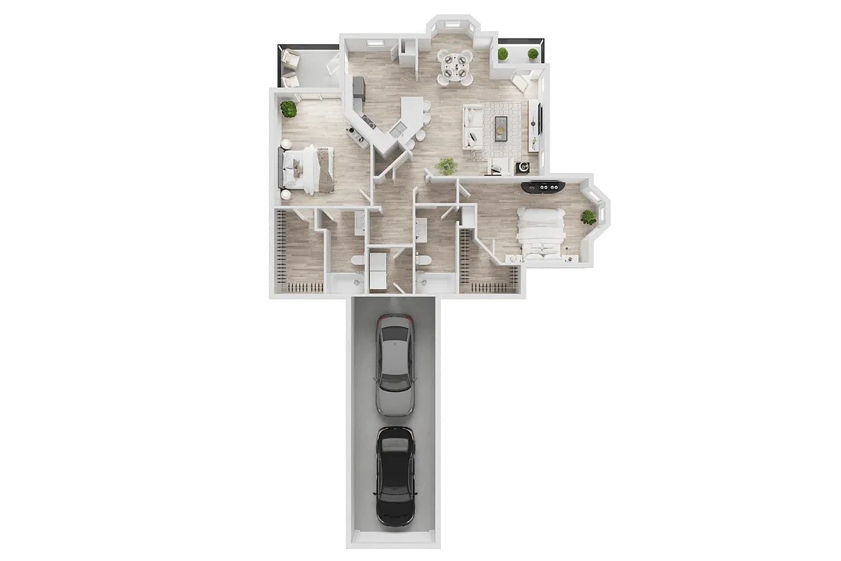 Floor plan B3 - Attached Garage