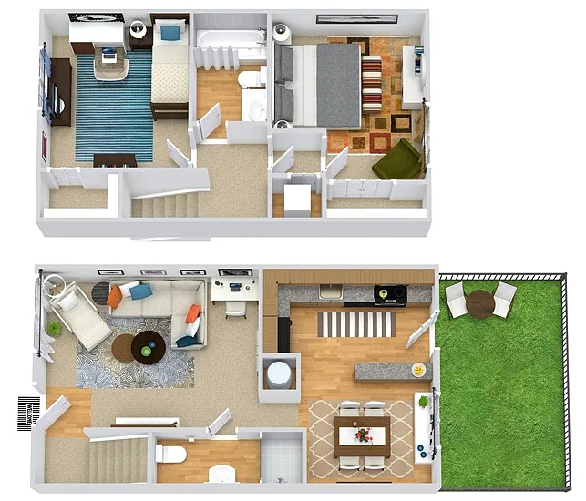 Floor plan Bartlett with Fenced-In Yard