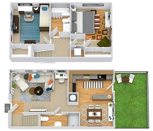 Floor plan Bartlett with Fenced-In Yard