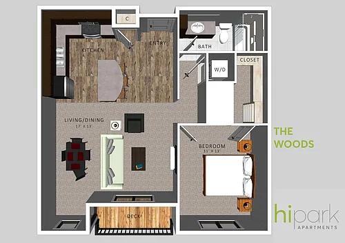 Floor plan HiPark Apartments - The Woods