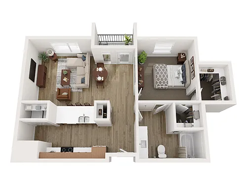 Floor plan 1B Deluxe