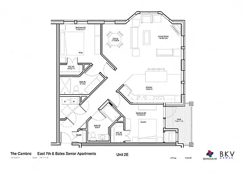 Floor plan Two Bedroom E