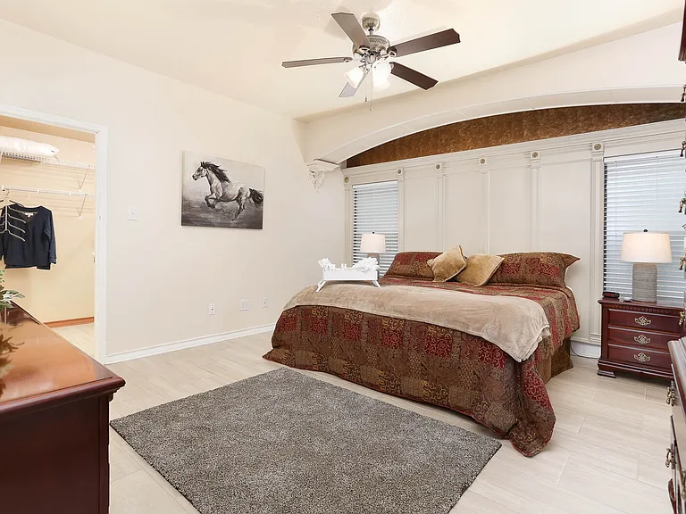 Primary bedroom with huge closet.