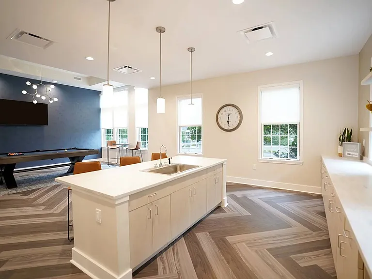 Clubhouse with Game Room and Entertainment Kitchen