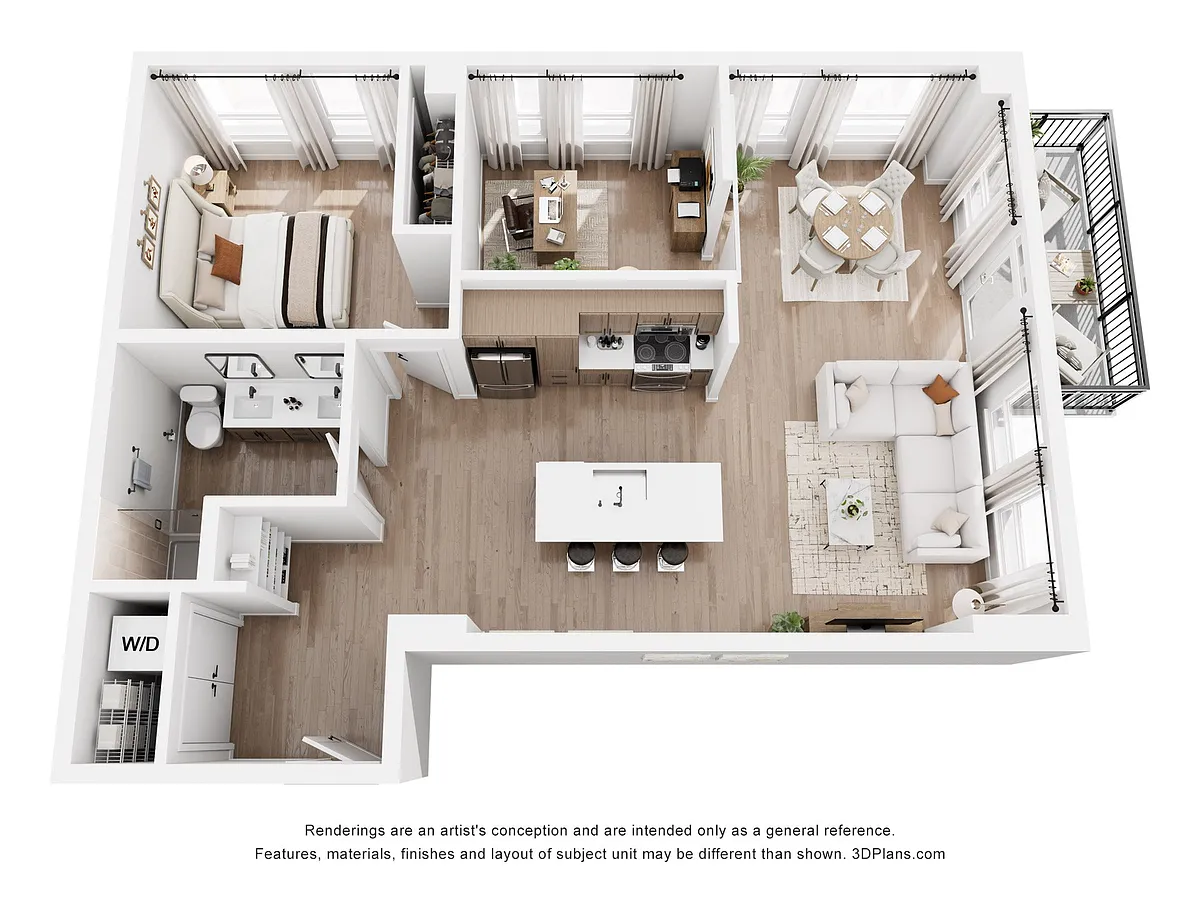 Floor plan 1 Bedroom C9