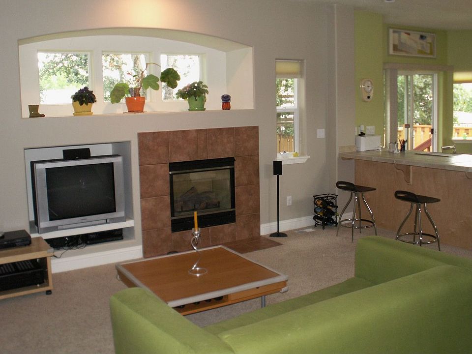 Contemporary Family Room and House
