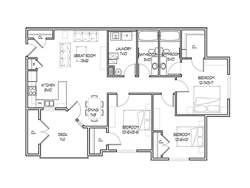 Floor plan Bonneville