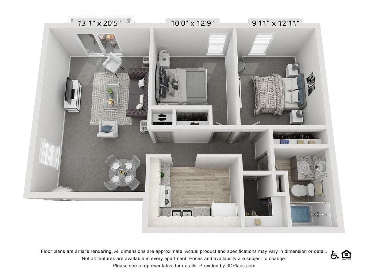 Floor plan Affordable 2BD