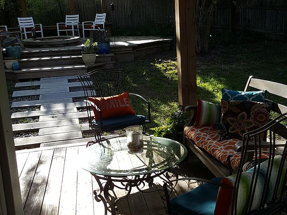 Fire pit and decking