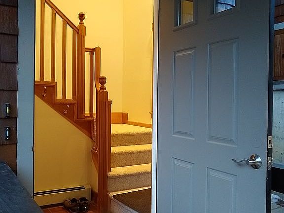 Interior stairs to entrance