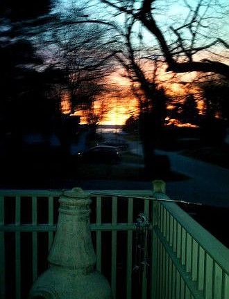 Sunrise on the Bay from deck
