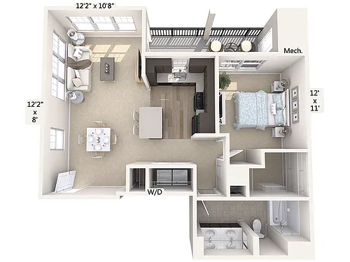 Floor plan A10-845sq-tub-Black