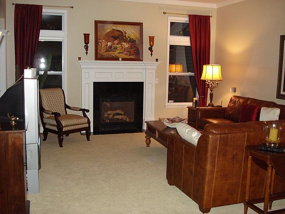 Livingroom with new fireplace mantle
