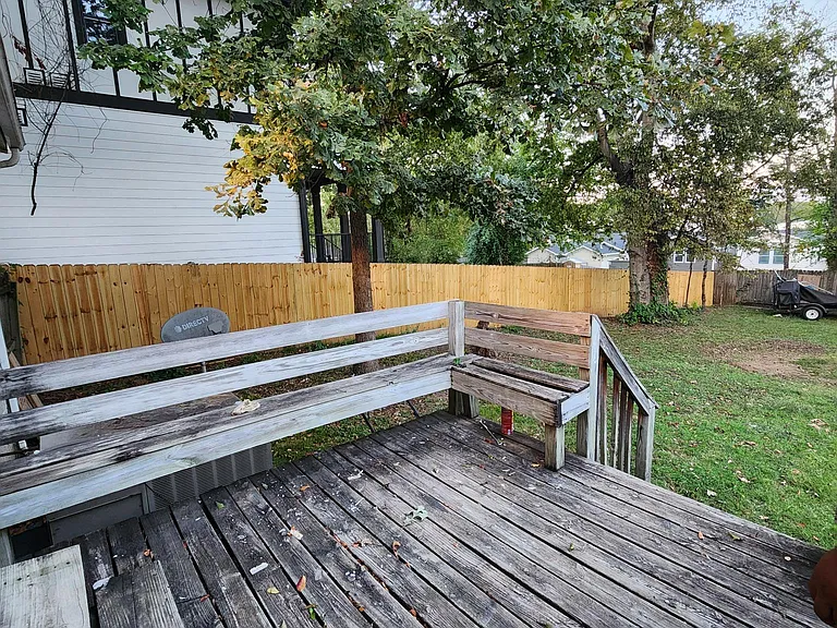 Great yard with a nice deck.