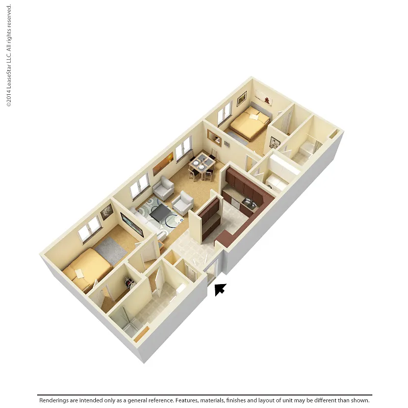 Floor plan 2 Bedroom - C2