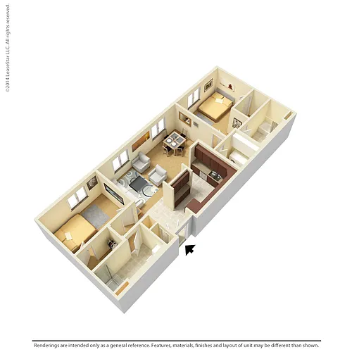 Floor plan 2 Bedroom - C2
