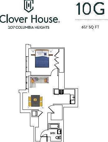 2nd image of 107 Columbia Hts APT 10G