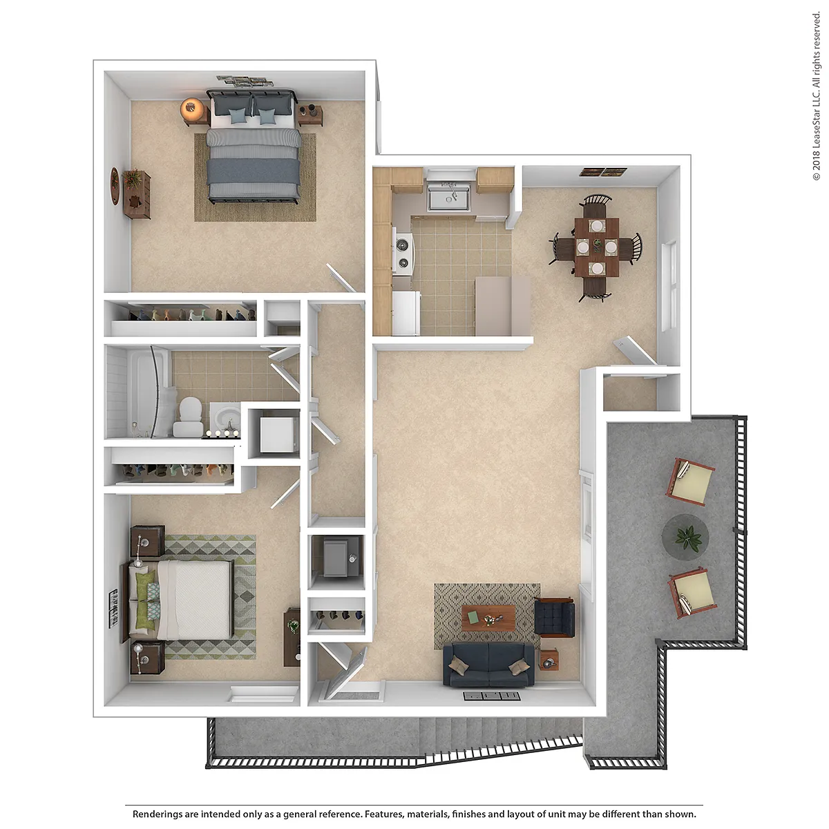 Floor plan 2 Bed 1 Bath