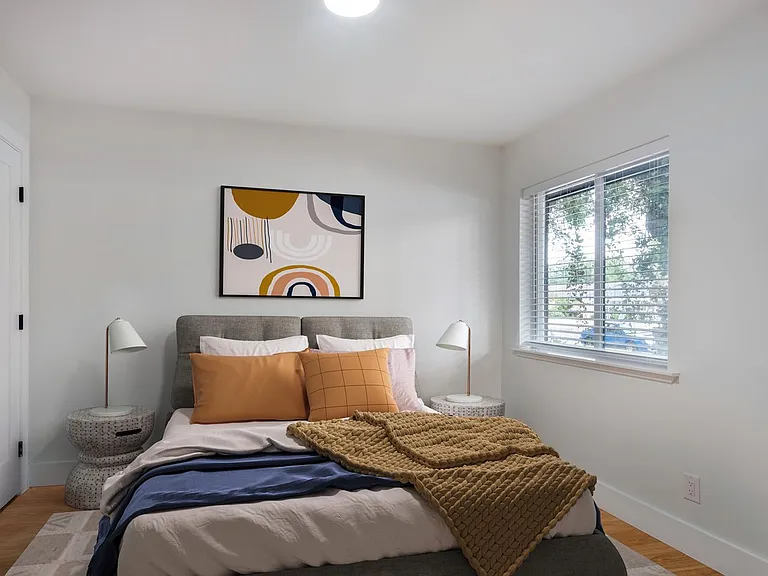Bedroom 5. This image shows a virtually furnished space. Bedrooms come unfurnished.
