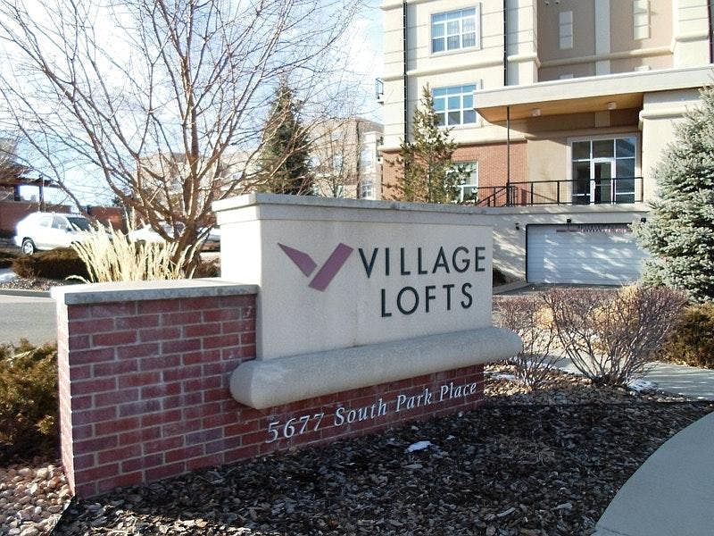 Village Lofts sign