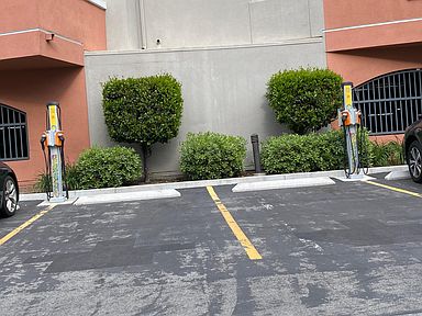 EV charging in the parking lot
