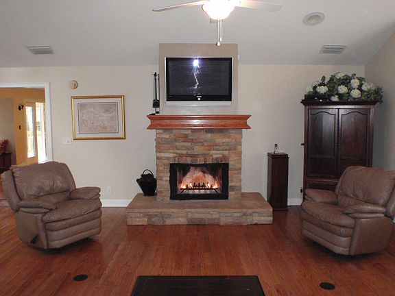 Stacked Stone Wood Burning