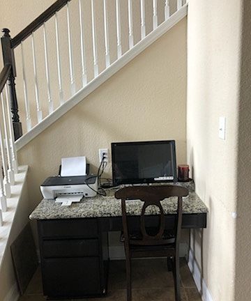 Downstairs computer desk