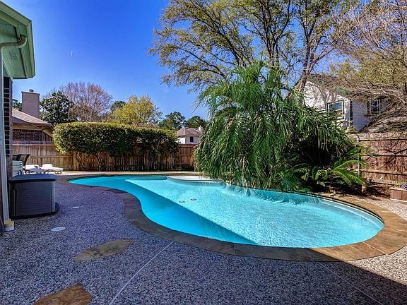 Backyard Pool with Waterfall and Tanning Ledge
