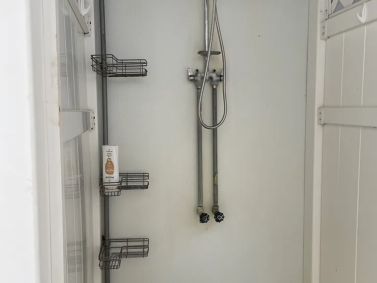 interior of outdoor showers