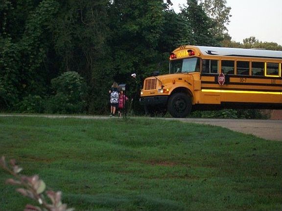 Bus picks up in drive