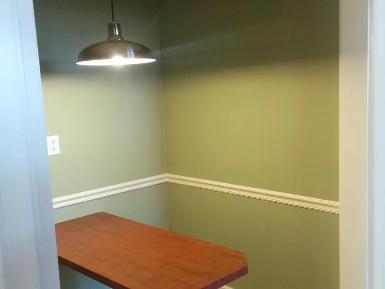 Unique breakfast nook. Built-in table