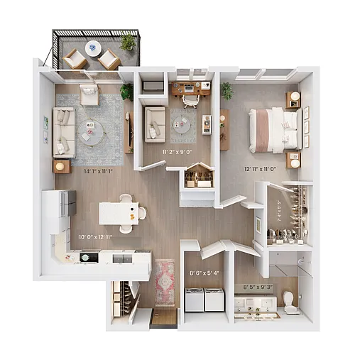 Floor plan Barbet + Den