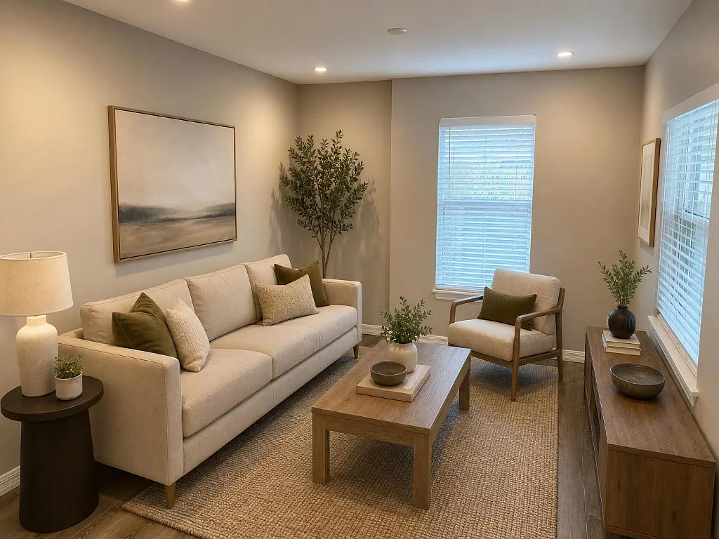 * Virtually staged * spacious living room with lots of natural light. - 2115 S Fern Creek Ave