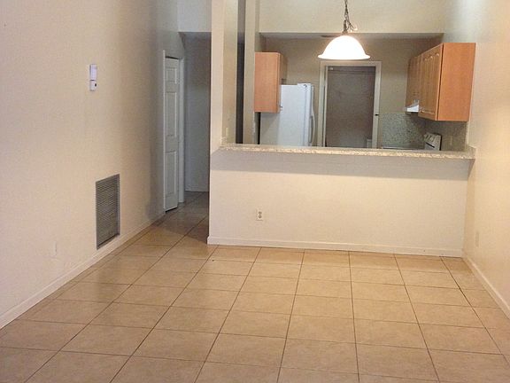 Living area into open kitchen