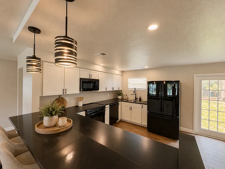 Staged kitchen