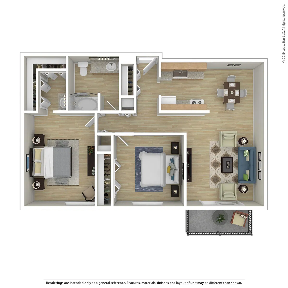 Floor plan 2 Bedroom 1 Bath