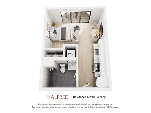 Floor plan Residence A with Balcony