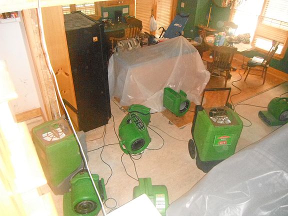home was flooded, main level