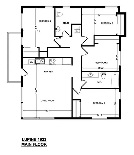 Floor plan 4x2A