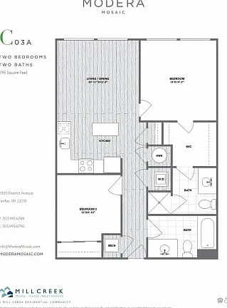 C03A - Jr Two Bed Two Bath C03A - Jr Two Bed Two Bath
