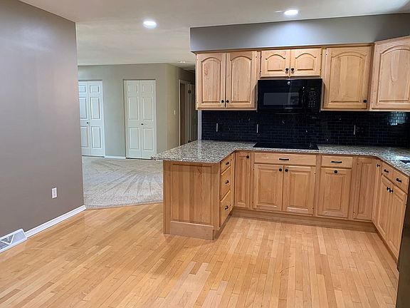 Kitchen view to living room