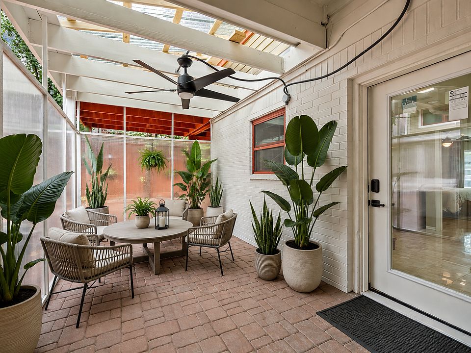 First Floor Private atrium. (Decor pictured is a concept mockup)