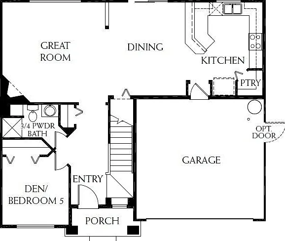 Lower level floor plan