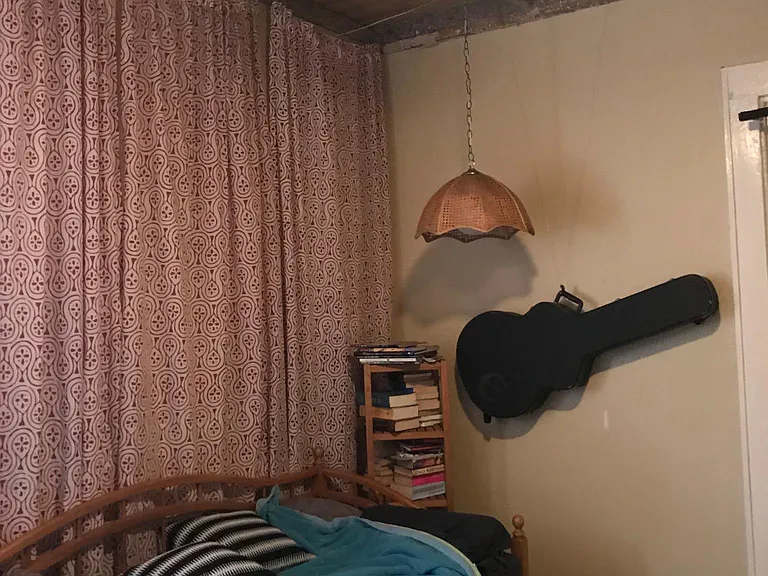 2nd bedroom with exposed beams
