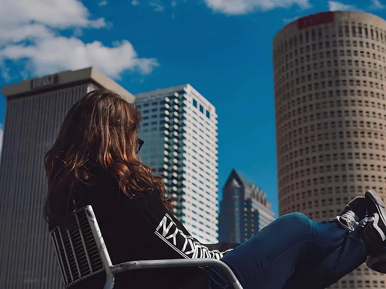Scenic Moment Overlooking Downtown Tampa Just Steps from Anchor Riverwalk