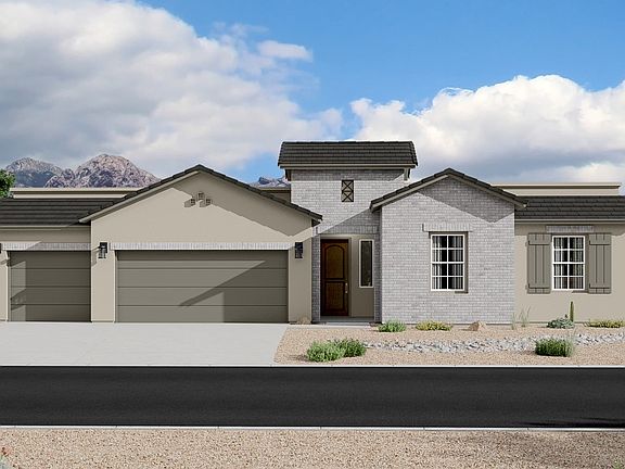 Andalusian Elevation - 3 Car Garage