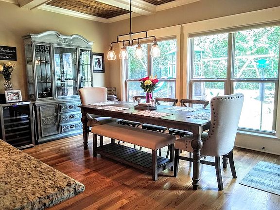 Another view of the dining area. Check out the coffered ceiling!